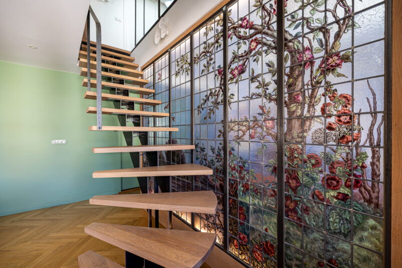 escalier renov&eacute; appartement &agrave; lyon 